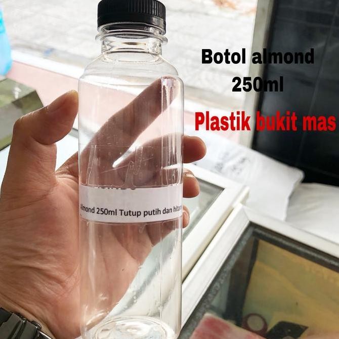 Baru Botol Plastik Almond 250Ml | 100 Pcs Botol Minuman Usaha Murah