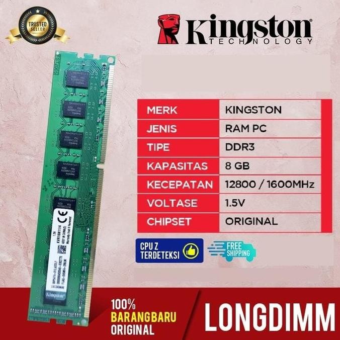 Terbaru Ram Kingston Ddr3 8Gb Pc-12800 Ram Pc / Ram Komputer Ddr3 8Gb