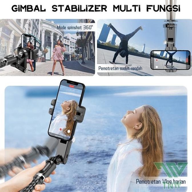 TNW-Q18 GIMBAL STABILIZER HANDPHONE GIMBAL STABILIZER TONGSIS BLUETOOTH TRIPOD