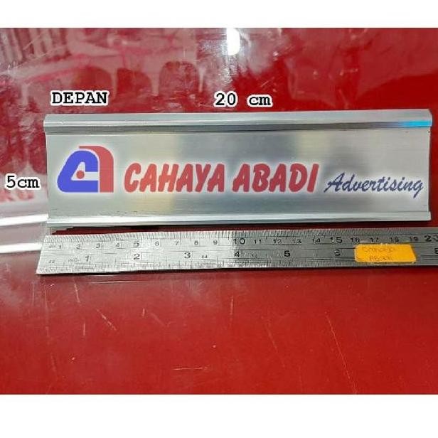 

TERBARU - Name Plate Holder | Name Desk | Sliding Sign Holder Meja Aluminium
