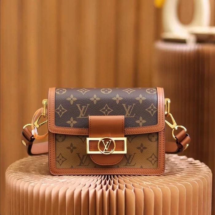 [100% ri/Box + Dust Bag ]Lv Dauphine Ladies Casual Shoulder Strap Messenger Shoulder Bag