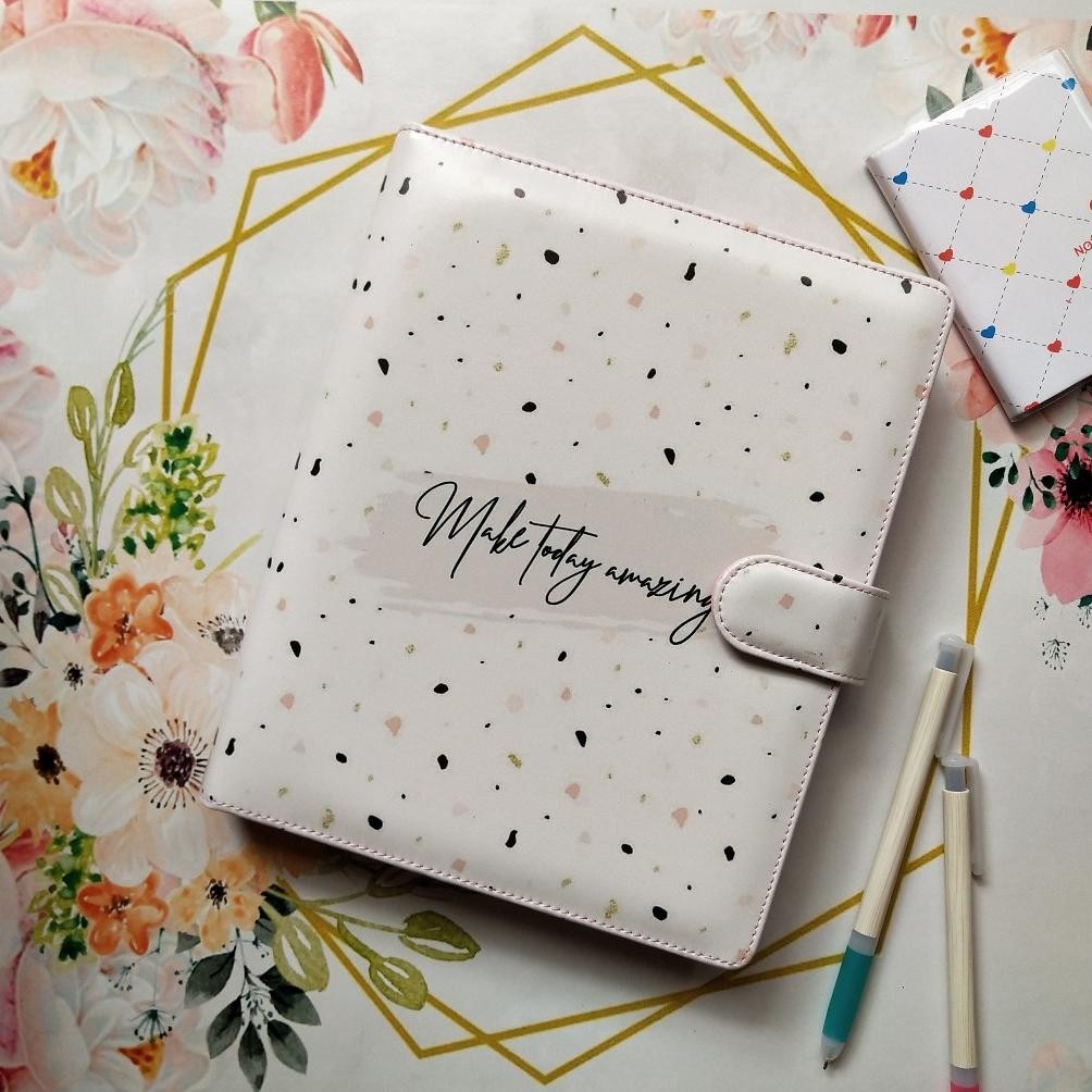 

Siap Kirim Binder Kulit Aesthetic Motif Make Today A5 20 Ring & B5 26 Ring / Glossy Premium