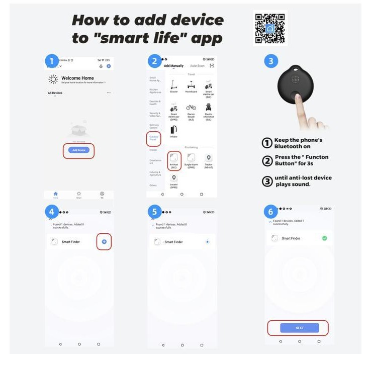 Smatrul Smart Finder Tracker Bluetooth Key Tag Finder Tuya Bluetooth Original Dan Terpercaya