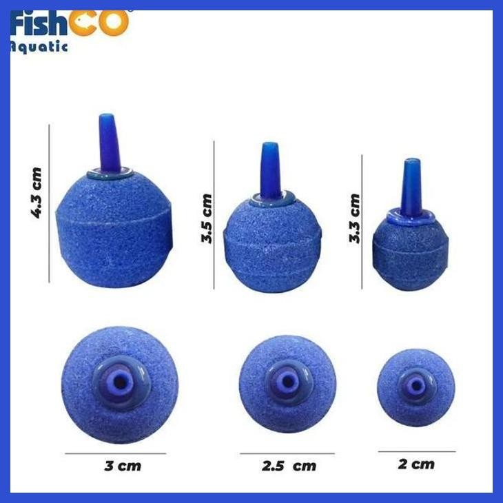 (RATUBEE) AIRSTONE MICRO BUBBLE ROUND - BATU AERATOR AERASI GELEMBUNG PERALATAN AQUARIUM IKAN AKUARI