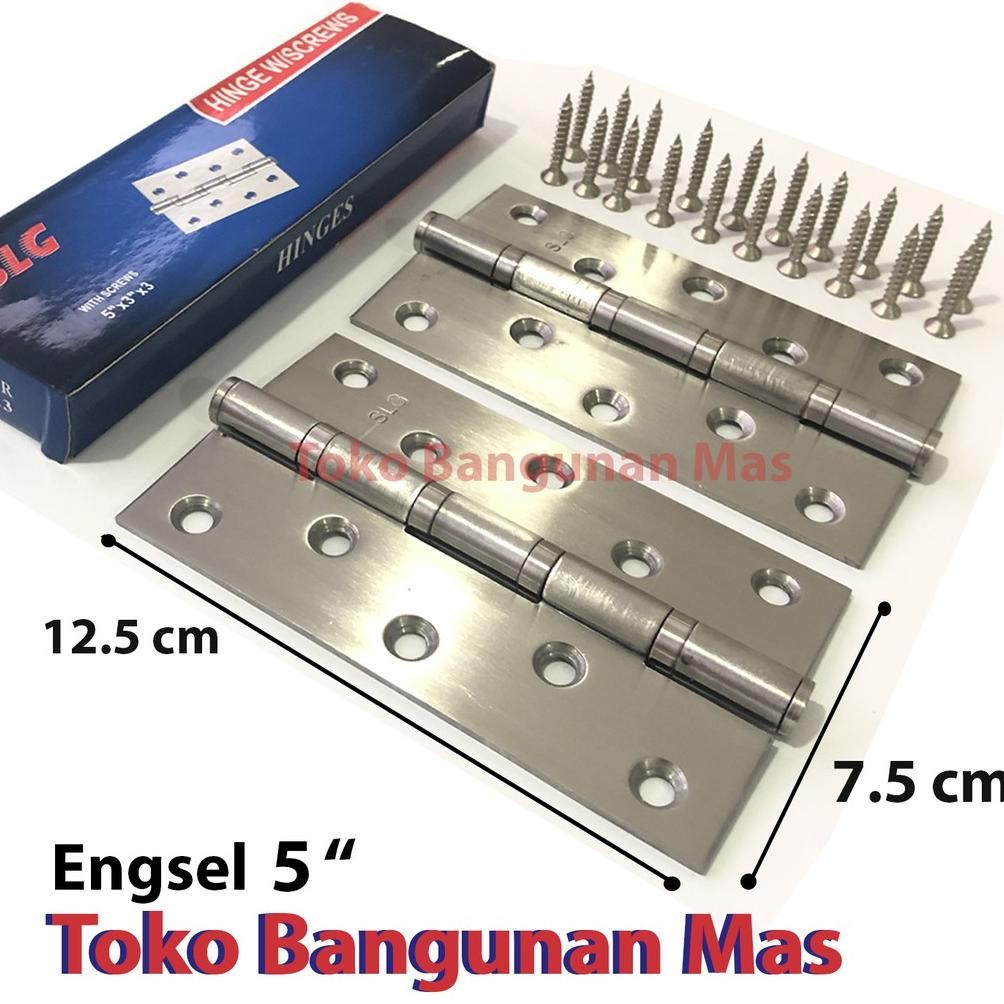 (Terbaru) Engsel Tebal SOLIGEN 5" Stainless ENGSEL JENDELA PINTU 5 INCH ENGSEL BERKUALITAS (Terlaris