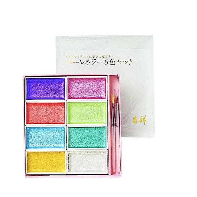 

Nihonga Sumi-E Kaoirodori Watercolor Pearl Set 8-Color