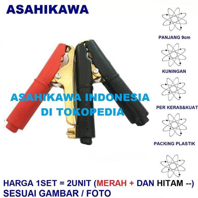 Asahikawa Jepitan Aki Jepitan Buaya Jepitan Accu Asli Kuningan