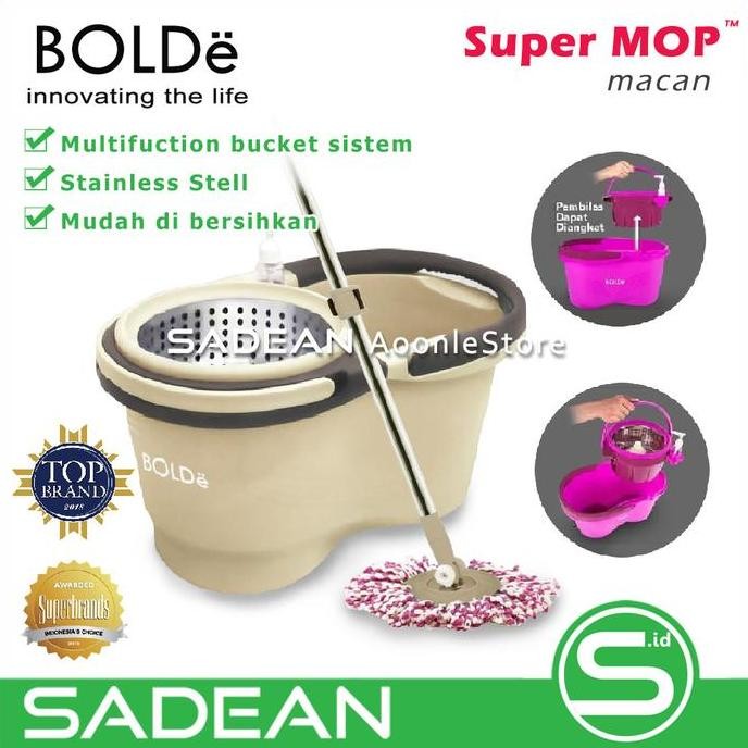 Alat Pel Lantai Bolde Super Mop Macan Original
