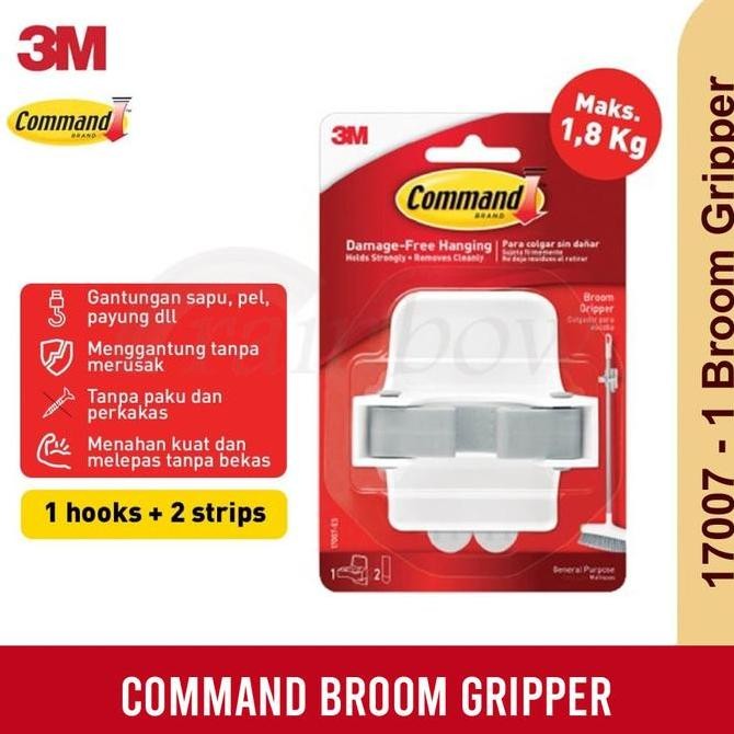 3M Command Hook Gantungan Sapu Pel 3M Broom Gripper 17007