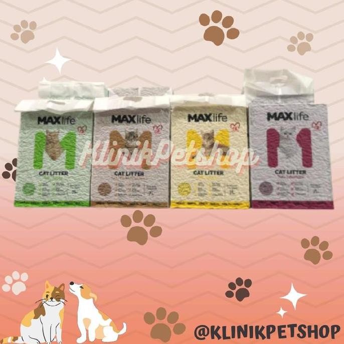 Pasir Kucing Tofu Maxlife Tofu Soya 7L - Pasir Kucing Gumpal Wangi Tofu Soya
