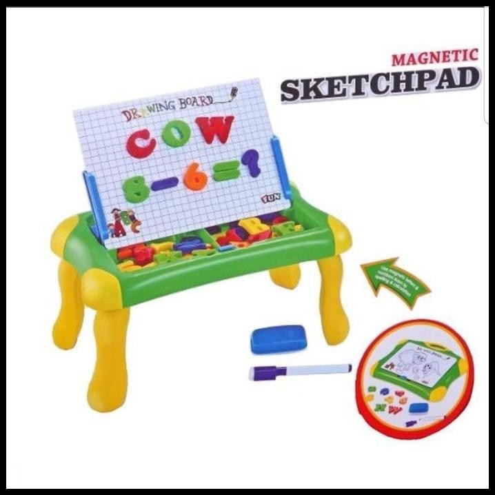 Mainan Papan Tulis Magnetic - Mainan Edukasi Anak Mengenal Huruf Angka