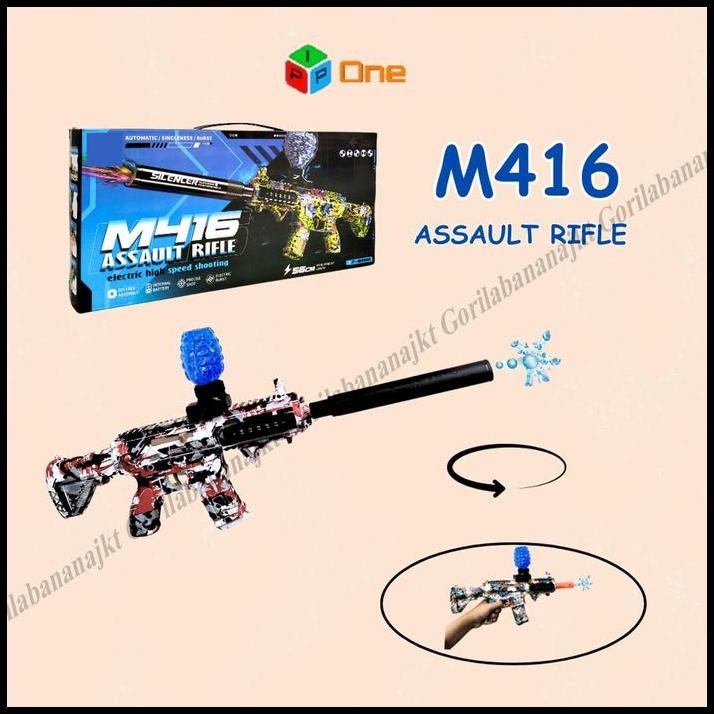 Mainan Anak tembakan m416 assault electric outdoorbaterycharge