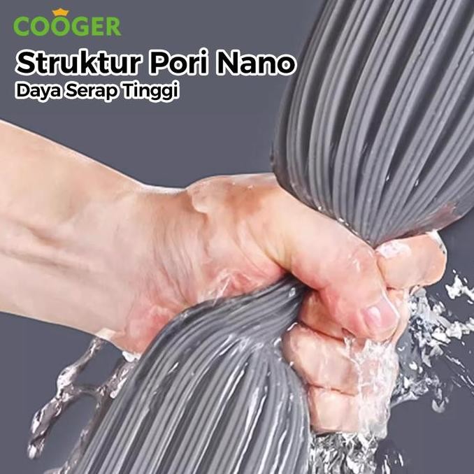 Cooger Sponge Mop Alat Pel Busa Peras Lipat Otomatis Pel Spons Pva 33Cm 3S Cepat Lunak Pel Penyerap 