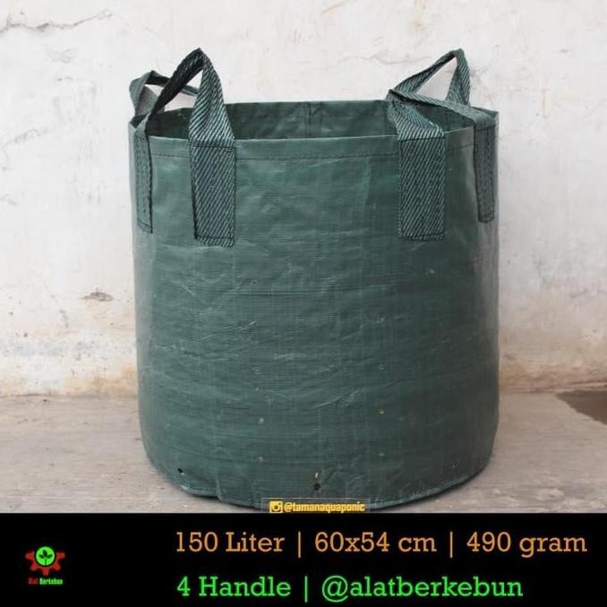 Ready Pot Tanaman Tabulampot Bahan Terpal Kuat Awet 60x54 cm 150L Hijau Easy Grow Original