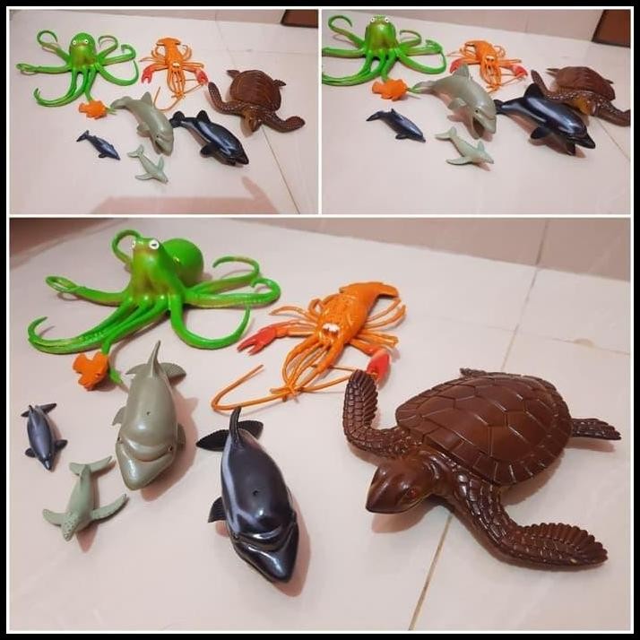 Animal Sea Mainan Karet Hewan Laut - Mainan Miniatur Binatang Laut