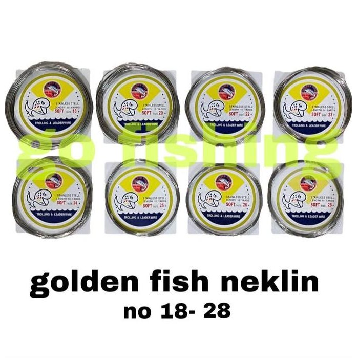 Kawat / Wire Soft Golden Fish Neklin - Ukuran Dari No. 18