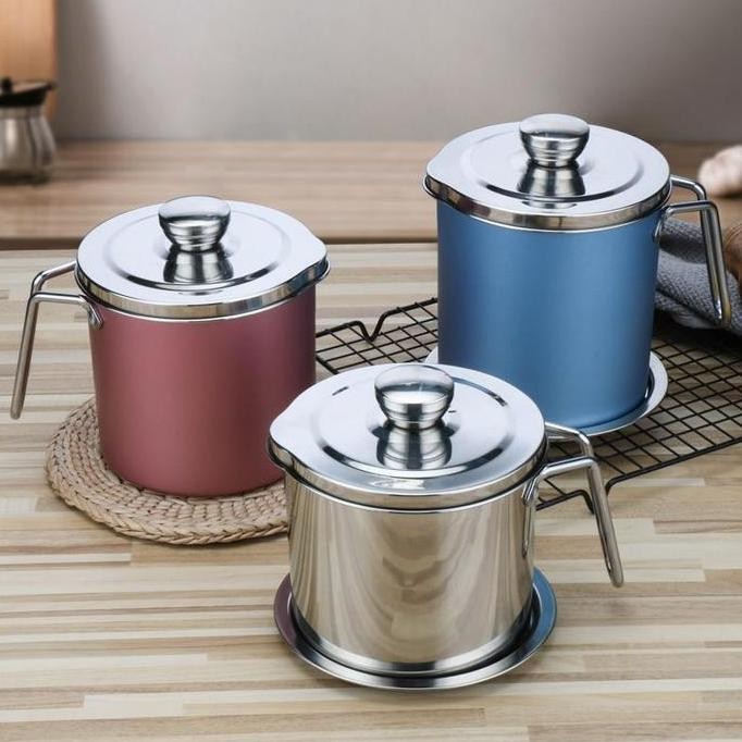 Oil Pot Stainless 1.7L/Wadah Penyaring Minyak Stainless 304