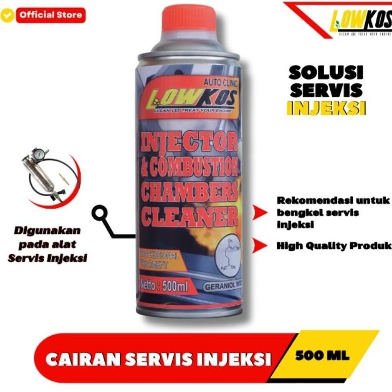 LOWKOS Cairan Infus Injeksi Motor dan Mobil 500ml - Pembersih injektor dengan Alat Infus Injeksi AST