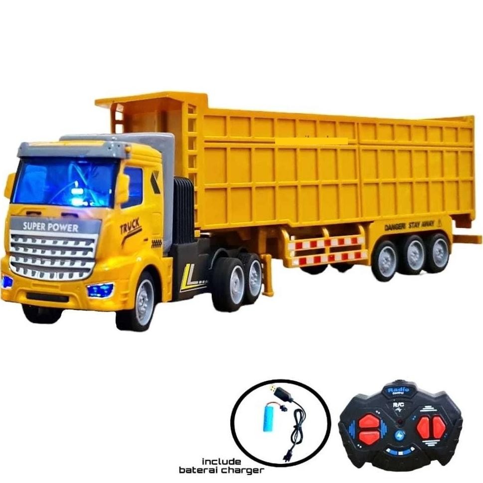 D-54 Mainan Rc Mobil Transport Truk 707-Q3 Rc Mobil Tronton Bak Mobil Logistik / Mobil Tronton Truck