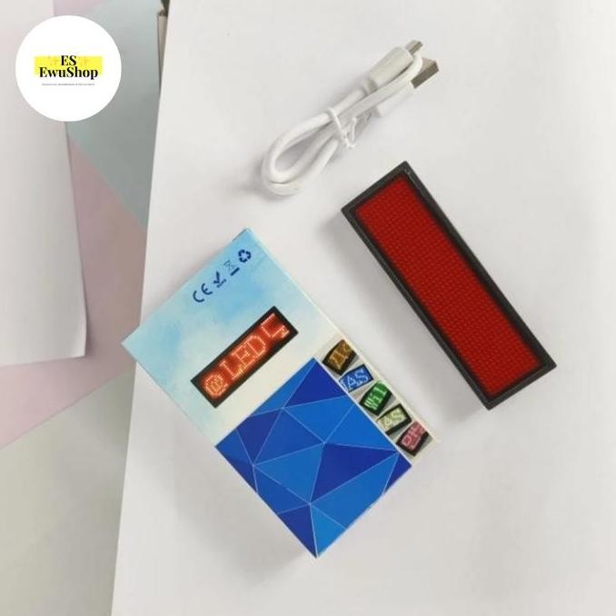 

Name Tag Led Badge Running Nama Dada