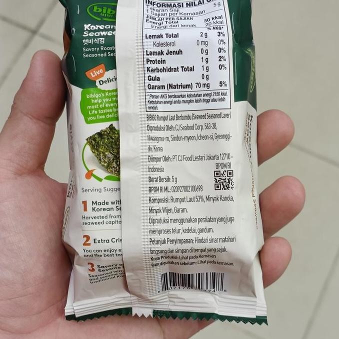 

JB PAKET 10 BUNGKUS BIBIGO SEAWEED None