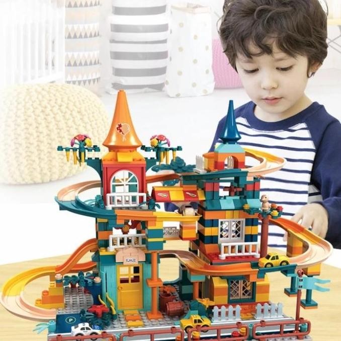 Terbaru Mainan Edukasi Anak Duplo Bricks / Mainan Blocks Marble Run