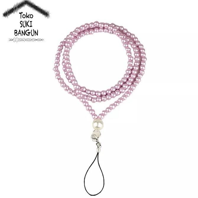 

Tali Lanyard Name Tag Id Card Phone Strap Pearl Fashion Deluxe Nt-006