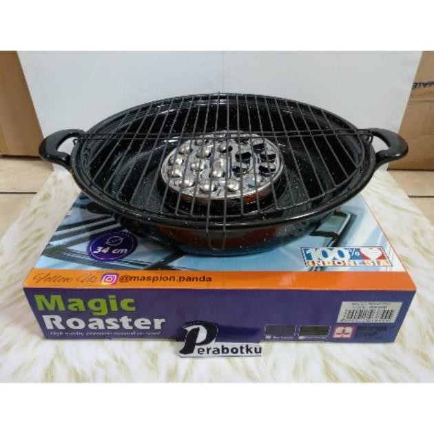 Alat Pemanggang Pembakaran Sosis Ikan Daging BBQ Kompor Magic Roaster Maspion 34 Cm Nugi