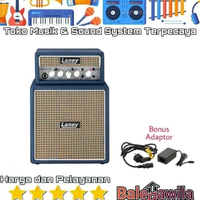 Amplifier Guitar Ampli Gitar Laney Ministack Mini Stack Lion + Adaptor