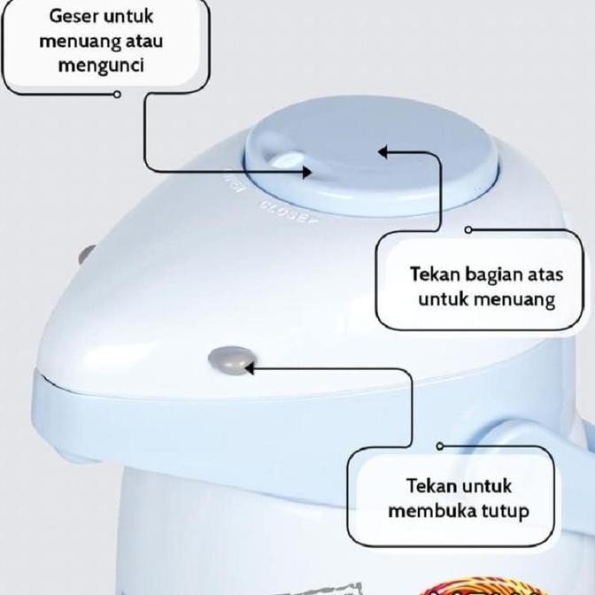 Termos Air Panas Pompa Lion Star 2 Liter/Termos Air Panas Pencet Lion Star 2 Liter/Thermos Air Panas