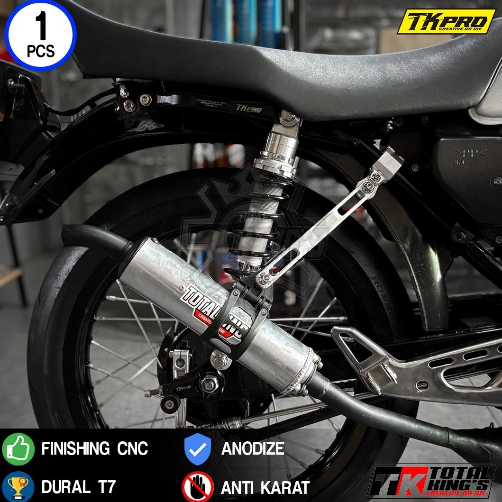 Breket Gantungan Knalpot PDK RX KING RXKING RXS YT TKPRO Duralium Cnc Nugi