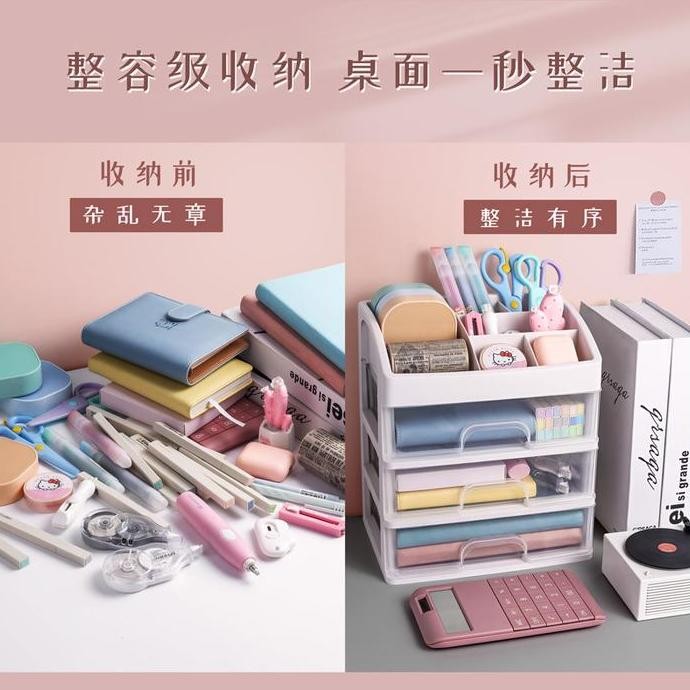 

Rak Buku Meja Organizer Kantor Laci Belajar File Document Note Pulpen