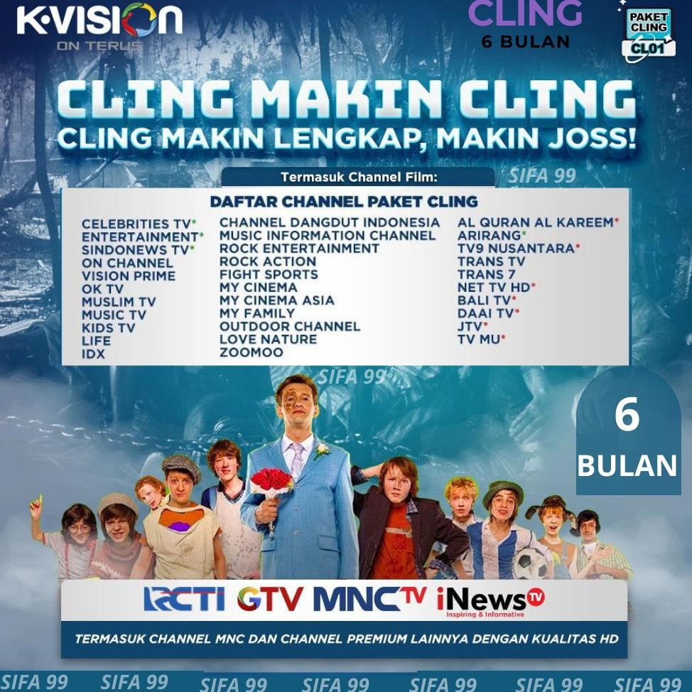 sifa99 paket K-Vision Cling 6Bulan - 12Bulan receiver parabola