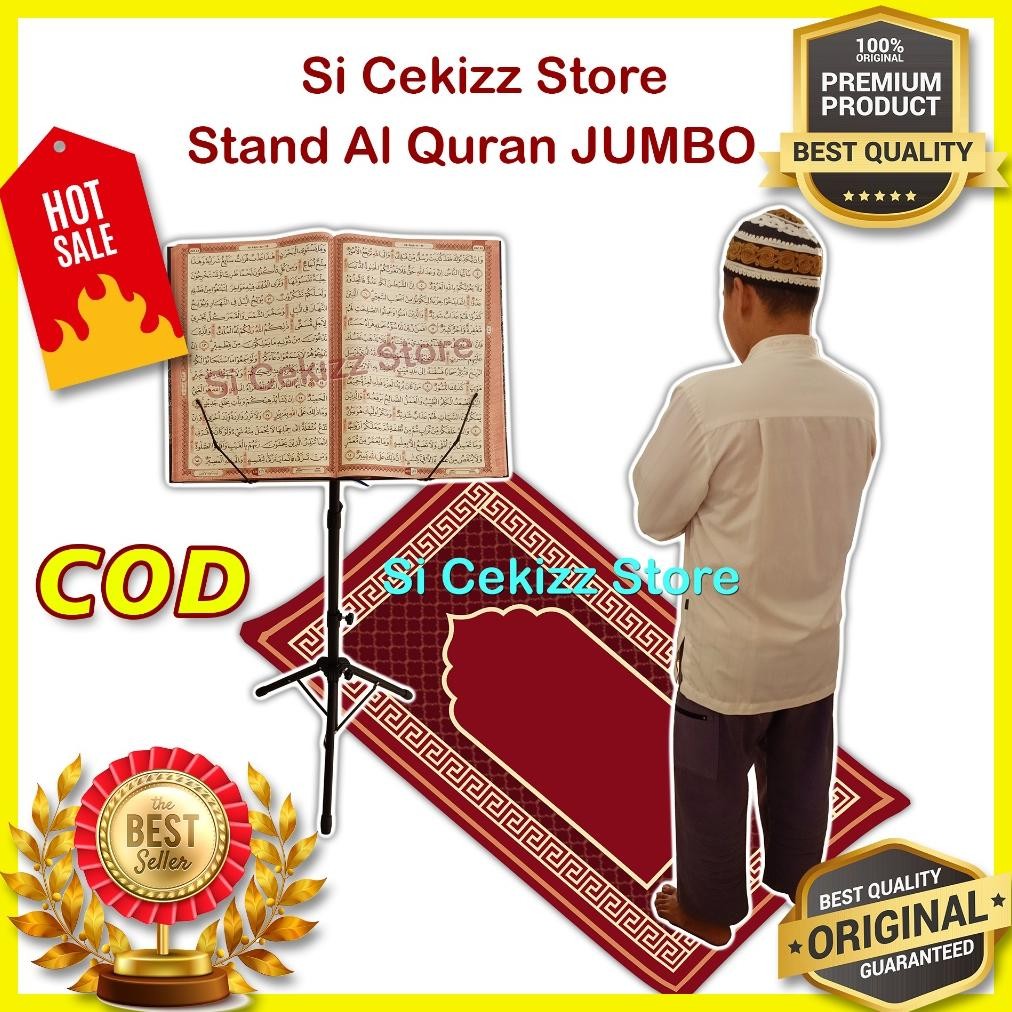 STAND MUSHAF AL QURAN JUMBO DUDUKAN BESI AL QURAN BESAR LANSIA untuk AL KUBRO B4 ORI PREMIUM Nugi