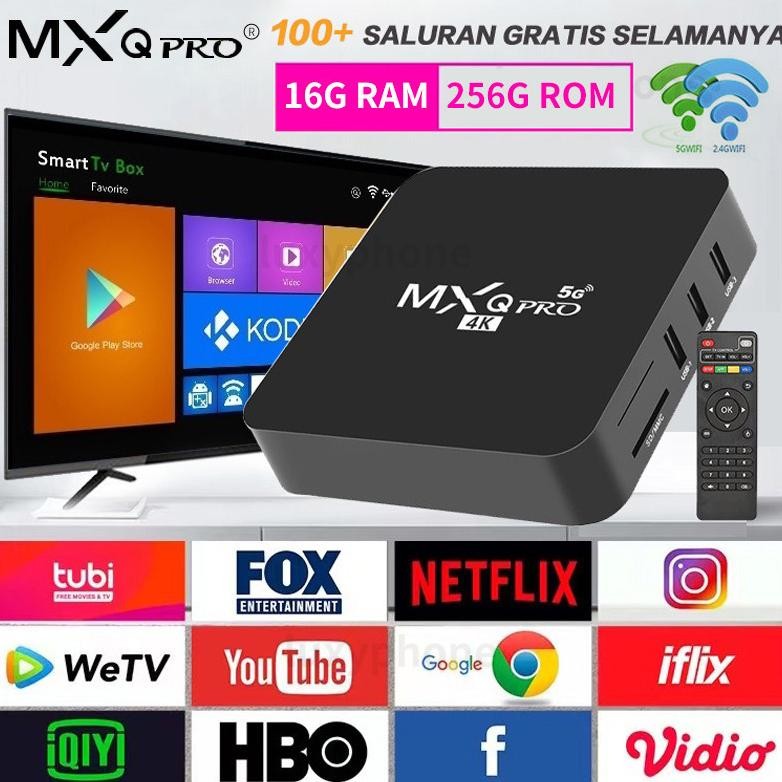 MXQ Pro 4k 5g 16g+256gb Android 11 Stb Set Top Box Tv Digital Android TV Box TV Tabung Smart TV Box 