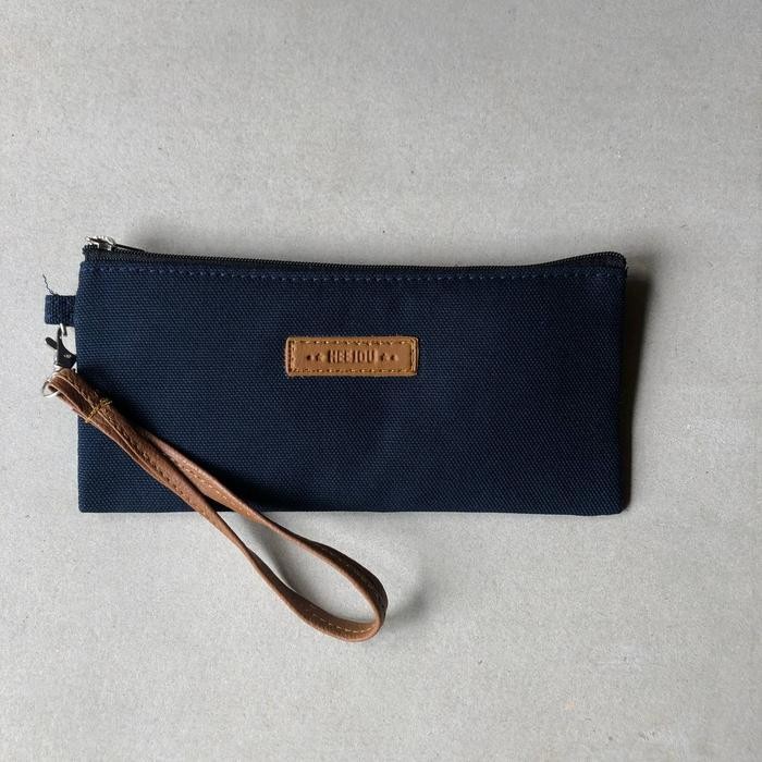 Tgs Dompet Pouch Hp Kain Kanvas Zipper Resleting Aesthetic Polos Heejou