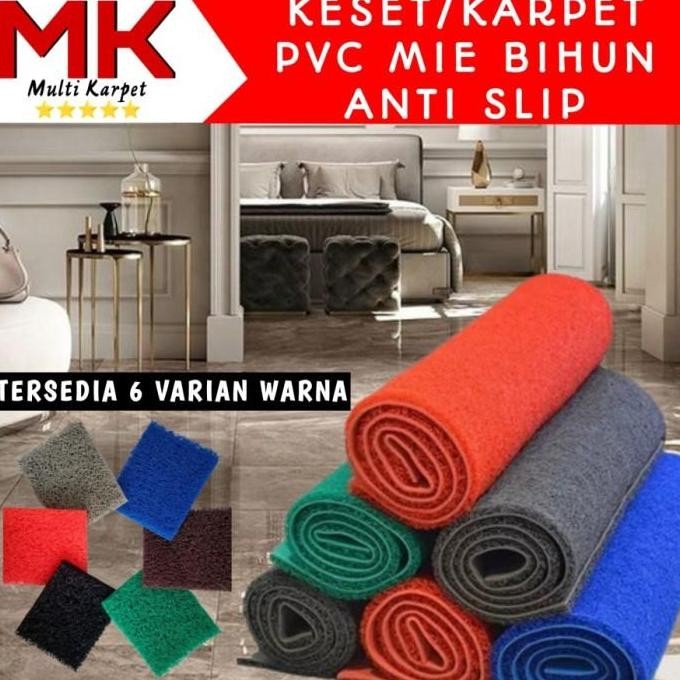 Keset Karpet Karet Pvc Mie Bihun Anti Slip Kamar Mandi Meteran