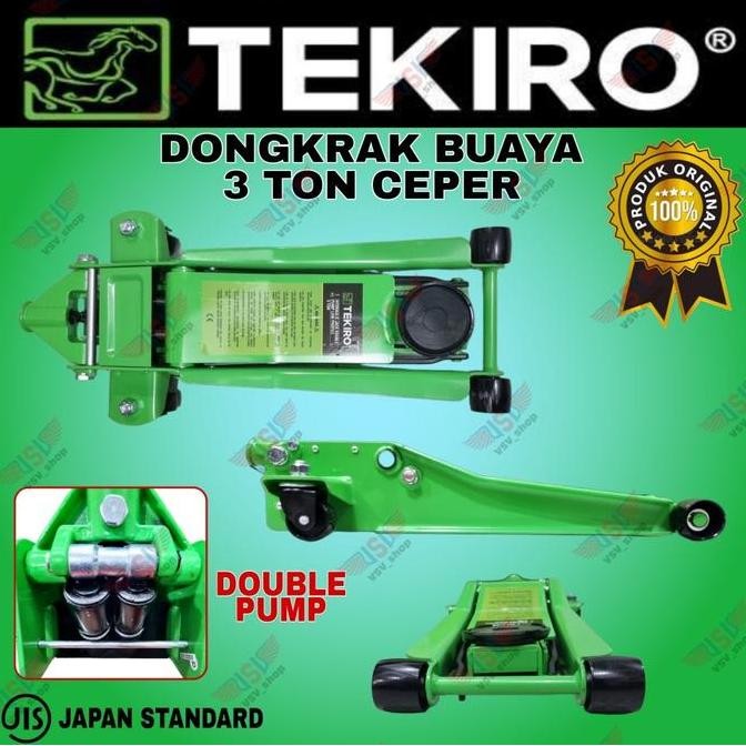 Tekiro Dongkrak Buaya 3Ton Ceper Dongkrak Buaya 3T Double Pump