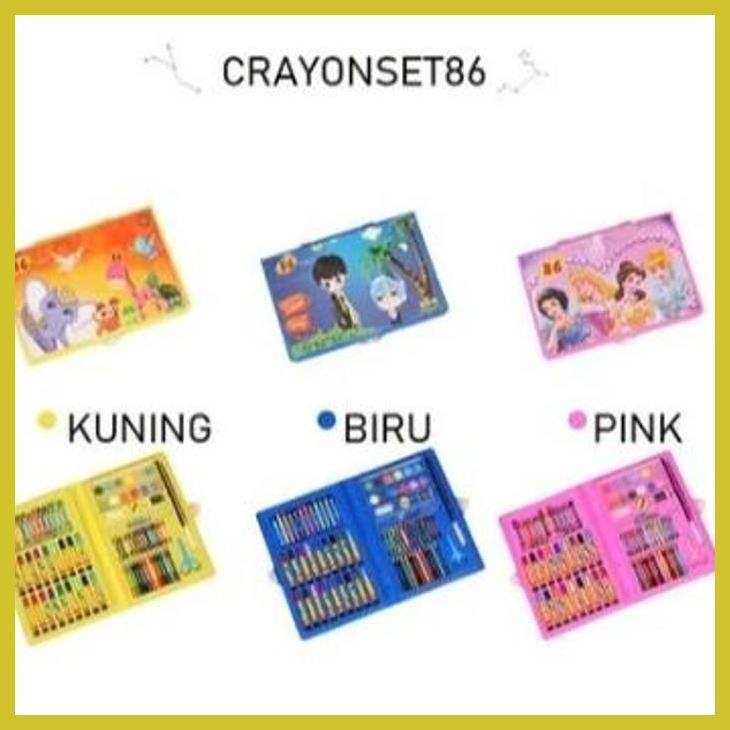 

(VIRAL PRODUK) *CRAYON SET ISI 86 PENSIL WARNA CAT AIR ALAT LUKIS KARAKTER STATIONARY COLOR PENCIL GOOD QUALITY
