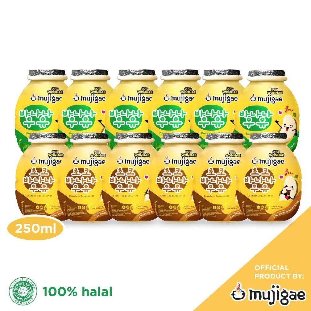 

NO_MORE PAKET ISI 12 - Mujigae by Wonhae Banana Milk Original dan Chocolate 250 mL