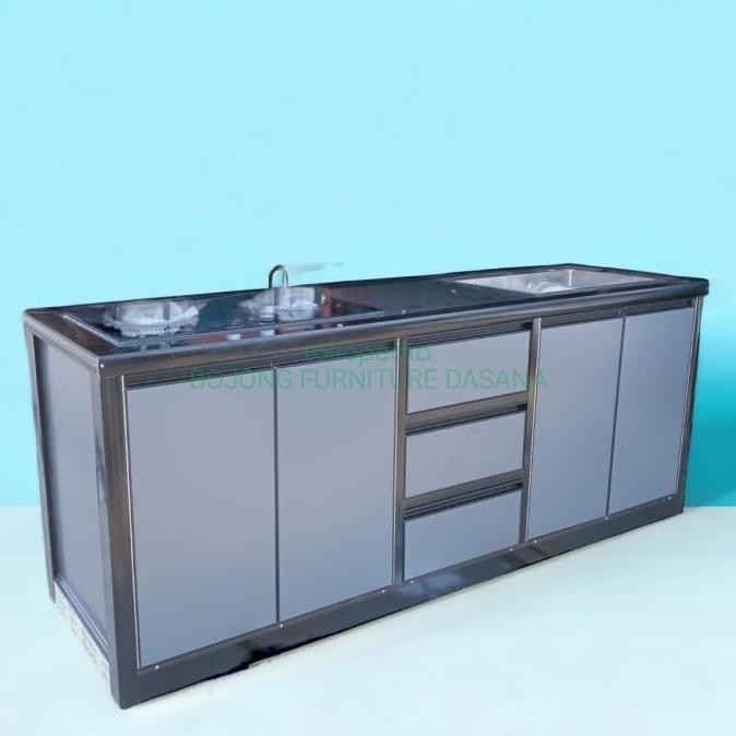 Rak kompor dapur / kitchen set dapur minimalis bahan alumunium