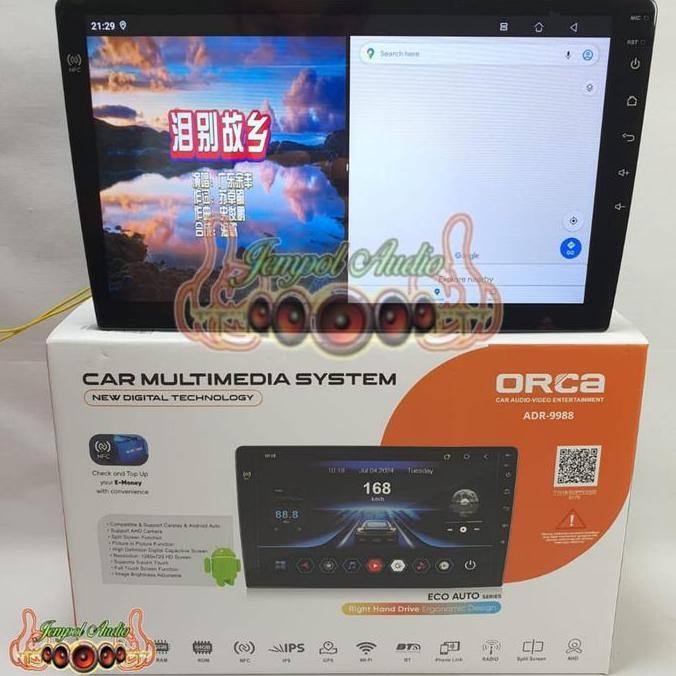 Head Unit Android ORCA 10 Inch ADR-9988 ECO Series