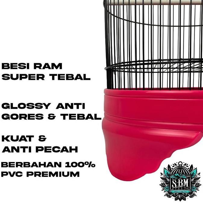 Sangkar Lovebird Kapsul Besi Import Tebok Pvc Tebal Set Biru Muda | Kandang Lovebird Sangkar Burung 