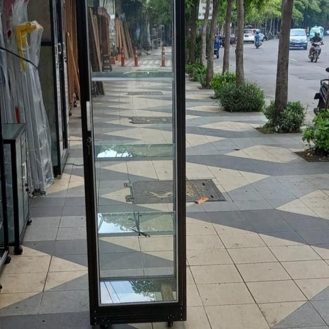 Lemari Kaca Aluminium Minimalis/ Display Cabinet/ Lemari Tas