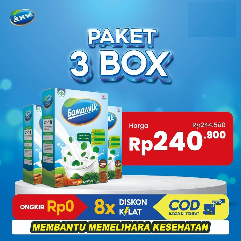 

NO_MORE GAMAMILK - 3 Box Susu Etawa Ekstrak Gamat dan Ekstrak Daun Kelor