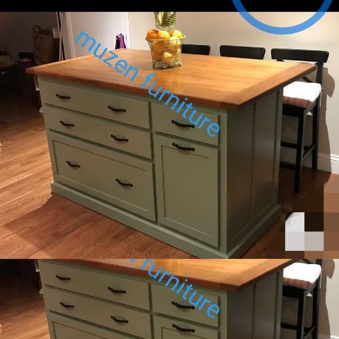 KITCHEN ISLAND MEJA RAK DAPUR TOP JATI