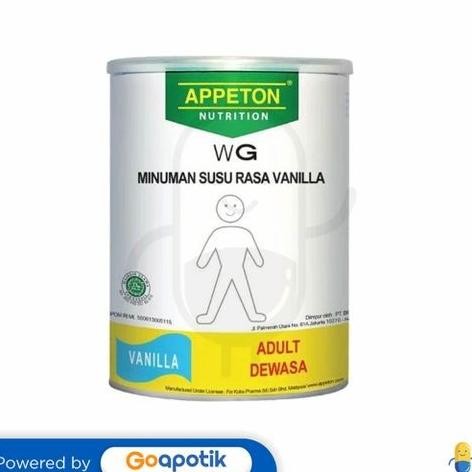 

NO_MORE Appeton Weight Gain Dewasa Rasa Vanila 450 Gram Kaleng