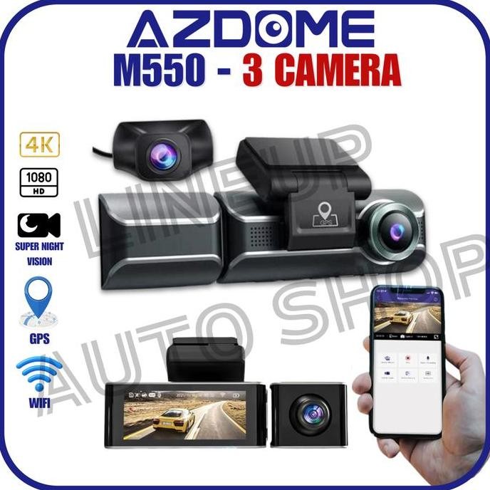 Ready X3 Dashcam 3 Camera 4K Wifi Gps Dash Cam Car Dvr
