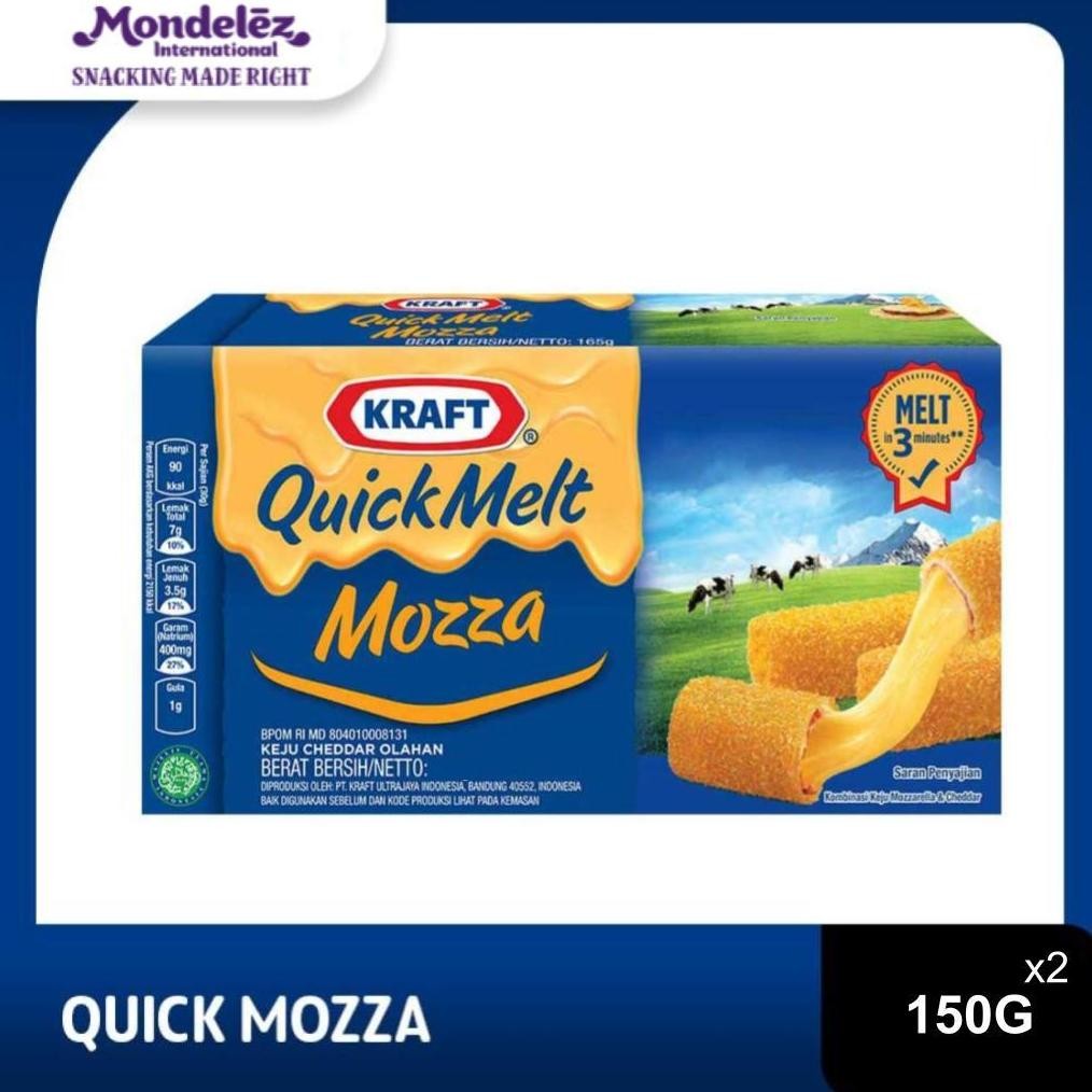 

NO_MORE Kraft Quick Melt Mozza Cheese, Solusi masak simple, anti gagal 150g - twinpack