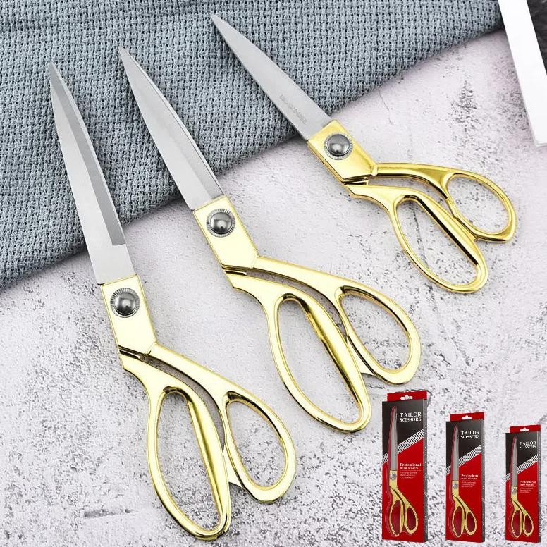 

Gunting Bahan Kain/Gunting Kain Jahit Baja Galvanis Tajam Profesional/Textile Scissors Tailor Scissors- 8,5/9,5/10,5 Inci Nugi